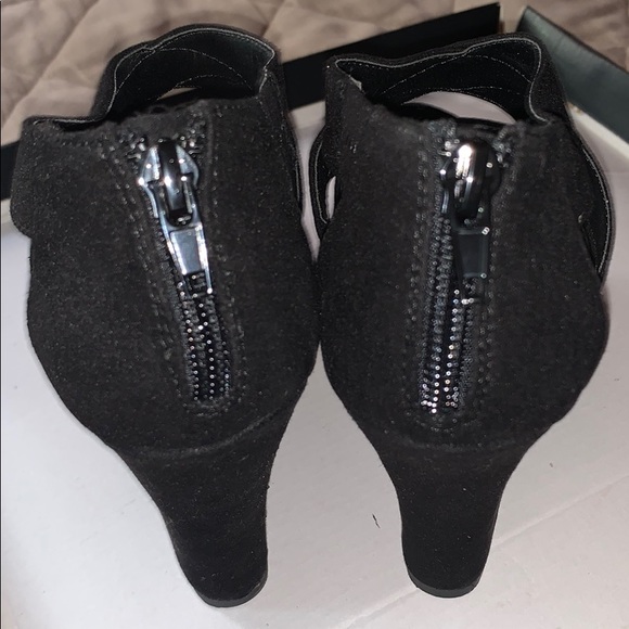 Madden Girl Black Strappy Wedges - Picture 6 of 6